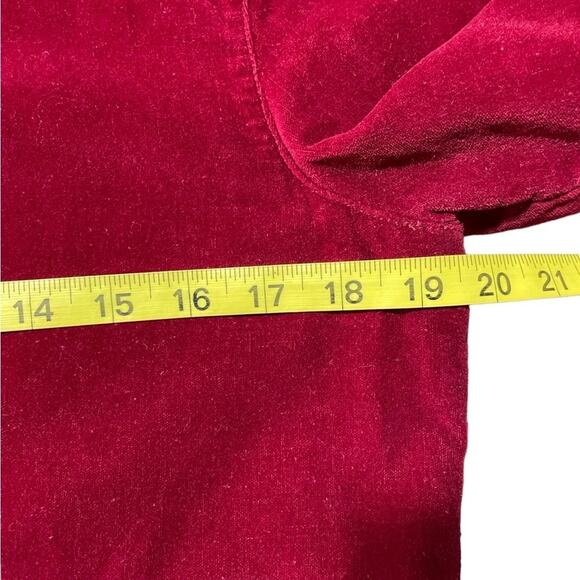 Tibetan Trader Blazer Small Velvet Embroidered Cotton Mock Neck Jacket Burgundy - Picture 9 of 15